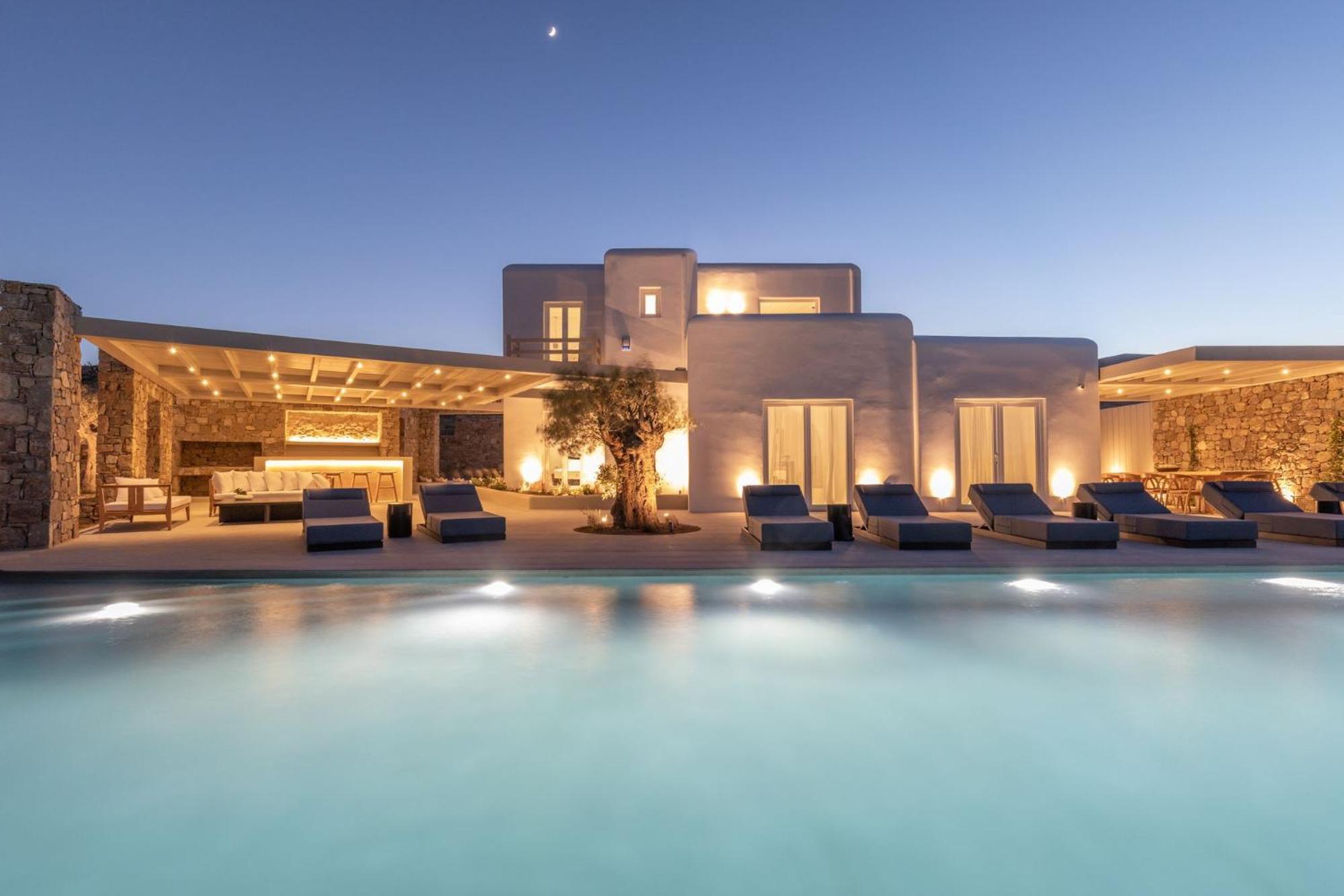 Blue Eye Grand Villa Mykonos Калафатис Экстерьер фото