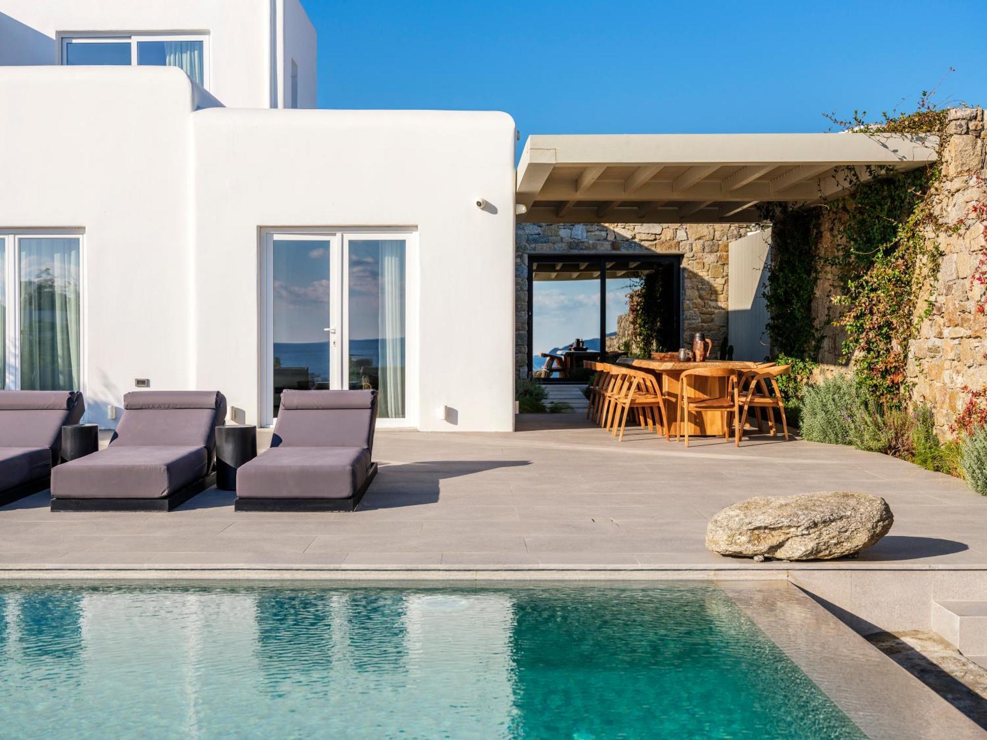 Blue Eye Grand Villa Mykonos Калафатис Экстерьер фото