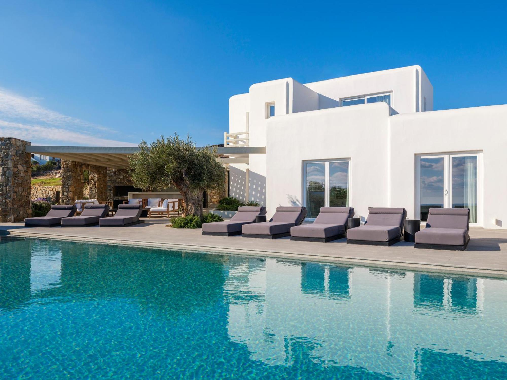 Blue Eye Grand Villa Mykonos Калафатис Экстерьер фото