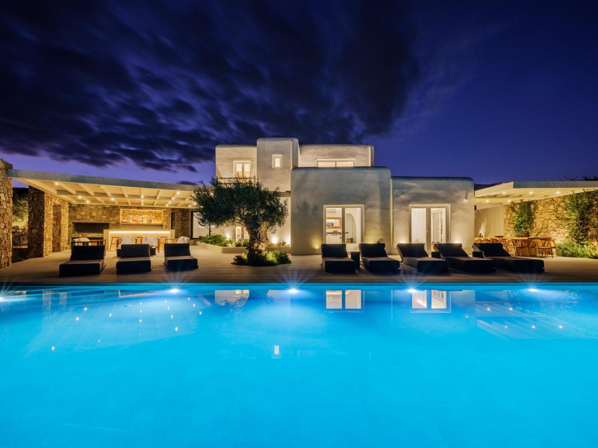 Blue Eye Grand Villa Mykonos Калафатис Экстерьер фото