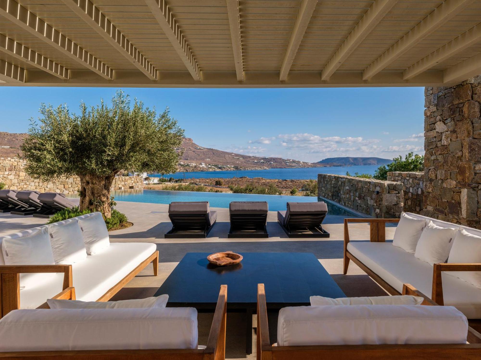 Blue Eye Grand Villa Mykonos Калафатис Экстерьер фото